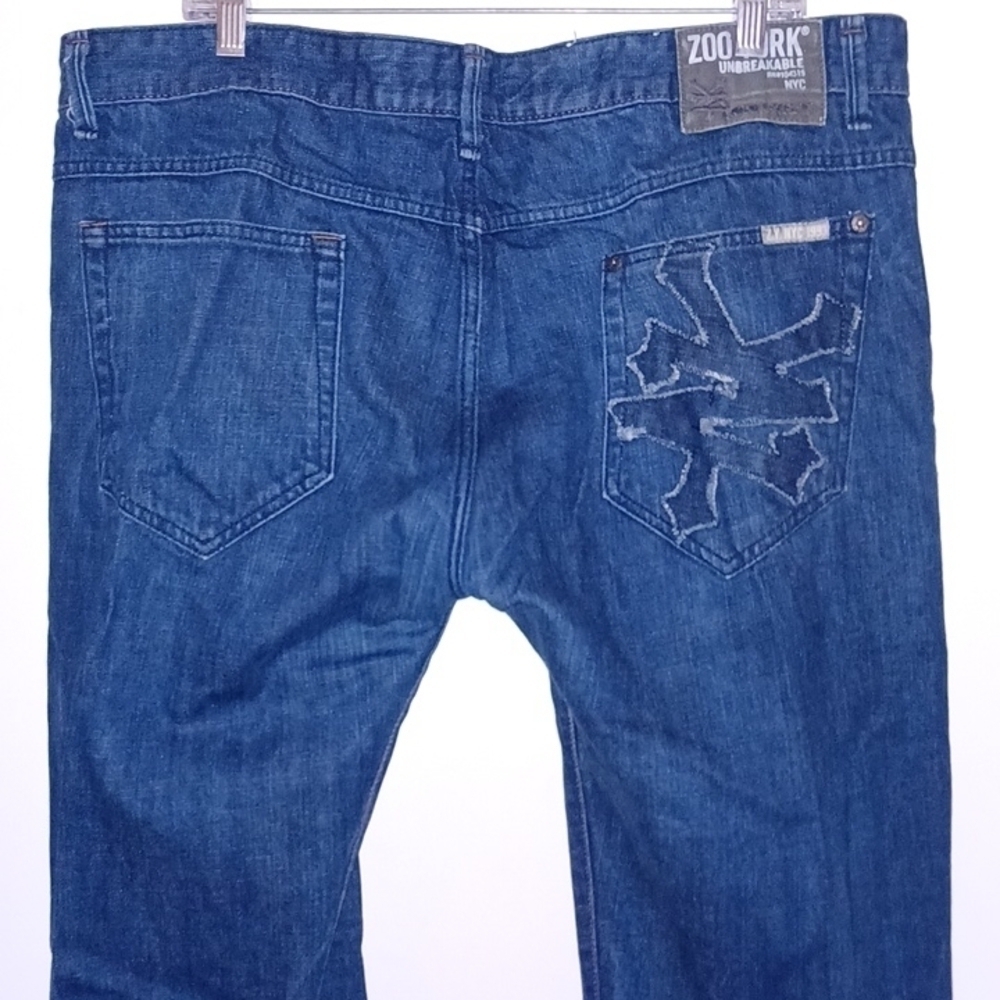 ZOO YORK Mens Button-Fly Jeans, 40W, 30L